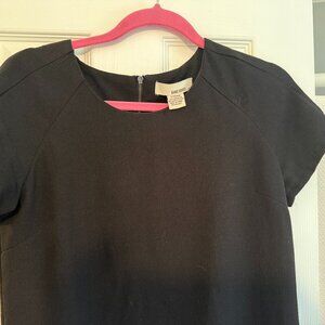 Black simple dress with back Zipper